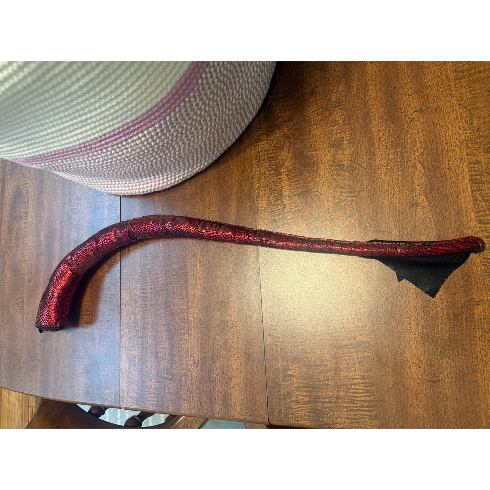Forum Devil Demon Tail 32" Red Black Metallic Clip On Halloween Costume